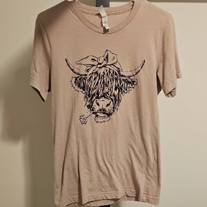 Bella Canvas Tan Tee with Floral Design